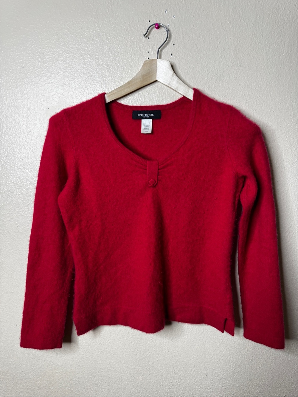 Jones New York Women’s 100% Cashmere Pink Scoop Neck Sweater Size S